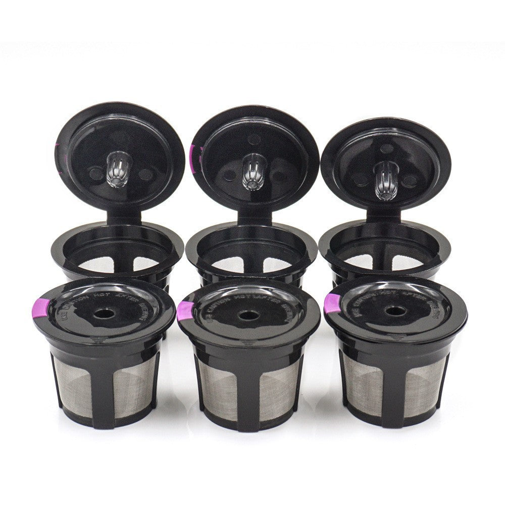 Reusable K Cup Coffee Capsule Plastic Filter Coffee Shell Stainless Steel Funnel Mesh Cup