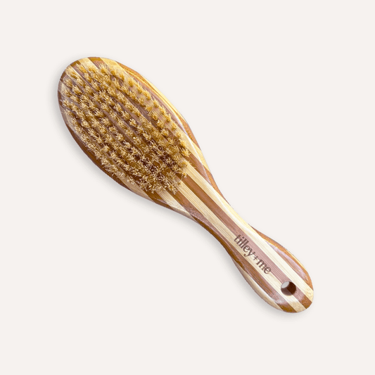 Tilley + Me Two-Sided Pet Brush – Bristle & Wire for Shedding & Detangling